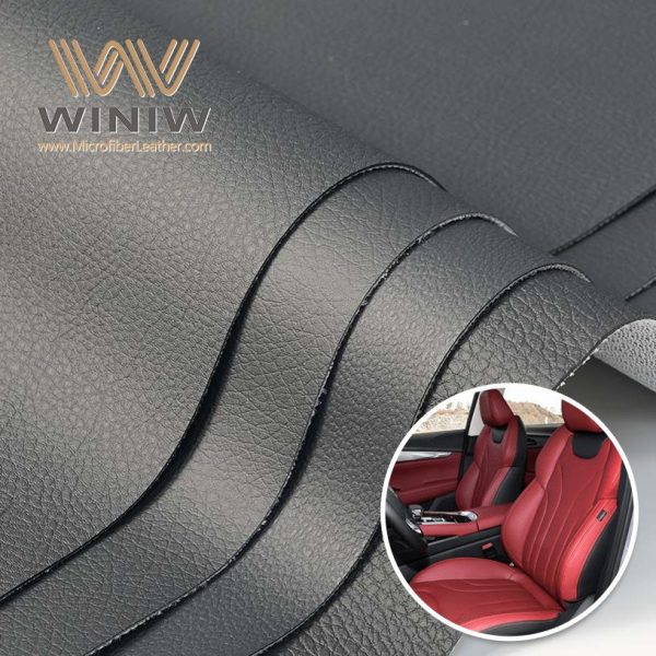 0.8mm Easy To Clean Automotive Faux Pu Leather Synthetic Material - Image 5