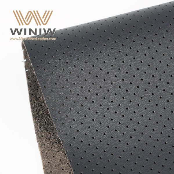 1.2mm Perforated Microfiber PU Leather For Car Upholstery - Image 3