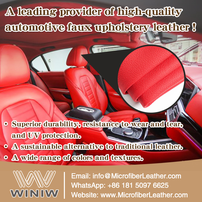 The PU Leather Waterproof Suppliers anti-slip micro fiber PU synthetic leather automotive interior fabric is an.