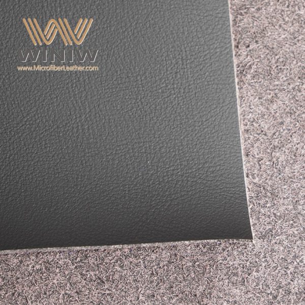 Black Microfiber Car Seat Cover Material Upholstery Leather Fabric - Image 4