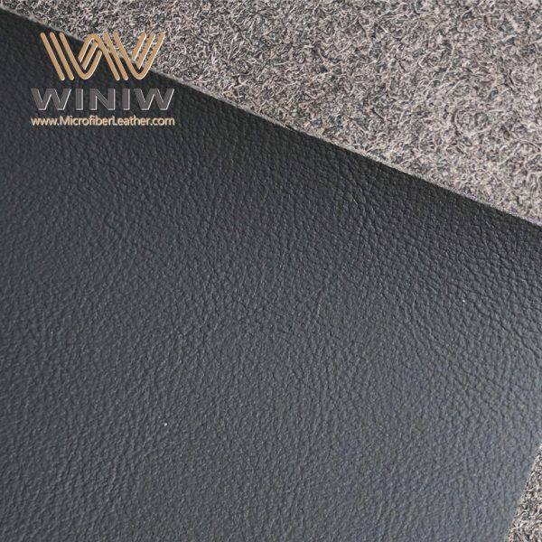 Black Synthetic Car Seat Leather Micro Fiber Upholstery Fabric Material - Image 4