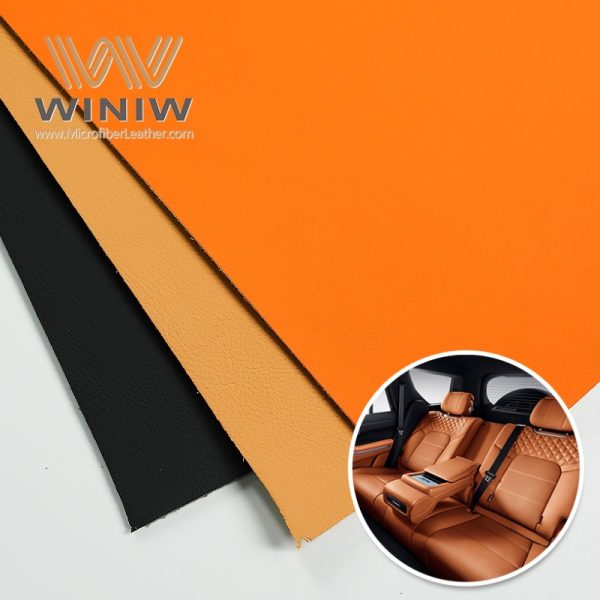 Microfiber PU Leather Auto Upholstery Fabric