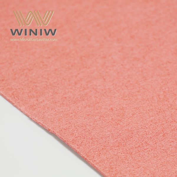 Red Micro Fiber Synthetic Leather For Automotive Upholstery - Image 4